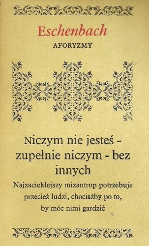 Okładka książki: Aforyzmy