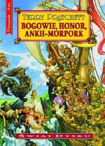 Okładka książki: Bogowie, honor, Ankh-Morpork